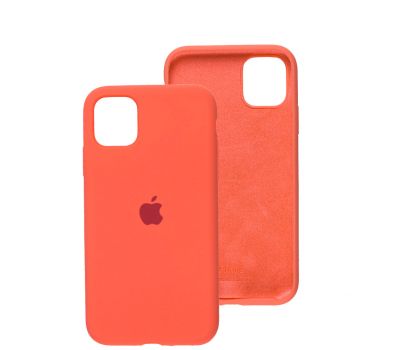 Чохол для iPhone 11 Silicone Full оранжевий / pink citrus 2913391