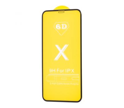 Захисне скло 6D для iPhone X/Xs/11 Pro чорне (OEM)
