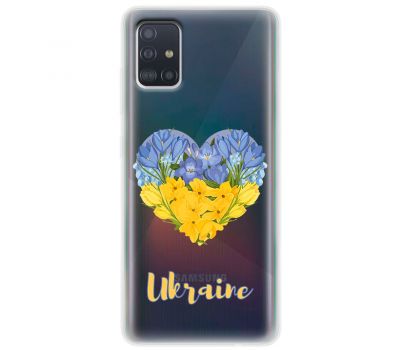 Чохол для Samsung Galaxy A51 (A515) MixCase патріотичні військовий серце з квітами