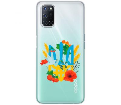 Чохол для Oppo A52/A72/A92 MixCase патріотичні військовий герб у квітах