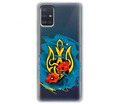 Чохол для Samsung Galaxy A51 (A515) MixCase патріотичні військовий герб із маками