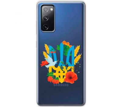 Чохол для Samsung Galaxy S20 FE (G780) MixCase патріотичні військовий герб у квітах