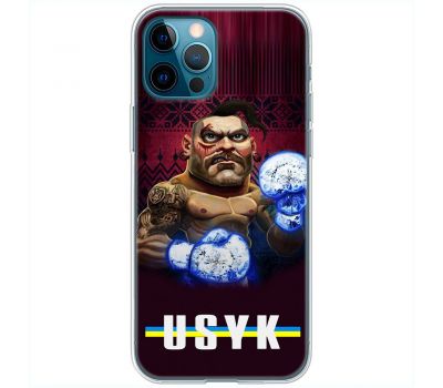 Чохол для iPhone 12 Pro MixCase Вусик козак сині боксерські рукавички