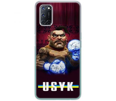 Чохол для Oppo A52/A72/A92 MixCase Вусик козак сині боксерські рукавички