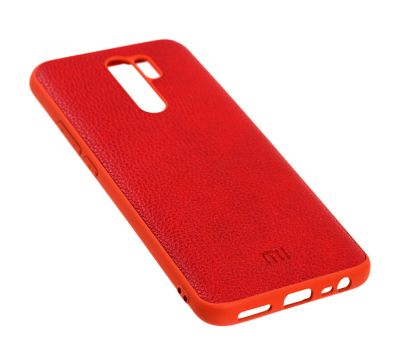 Чохол для Xiaomi Redmi 9 Leather cover червоний 2926883