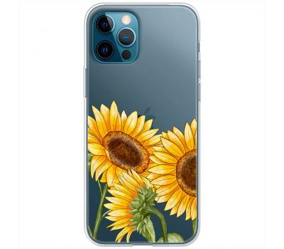 Чохол для iPhone 14 Pro Max Mixcase квіти три соняшники