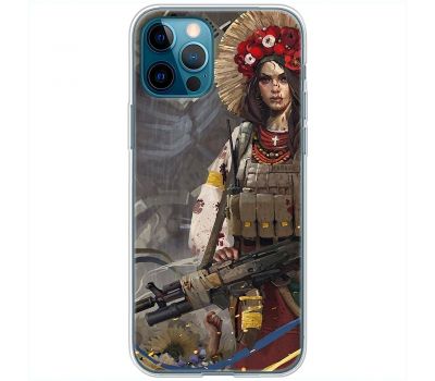 Чохол для iPhone 14 Pro MixCase патріотичні дівчина воїн