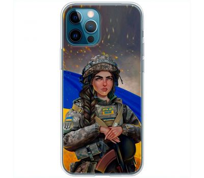 Чохол для iPhone 14 Pro MixCase патріотичні дівчина воїн