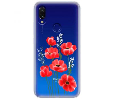 Чохол для Xiaomi Redmi 7 Mixcase квіти маки в польових травах