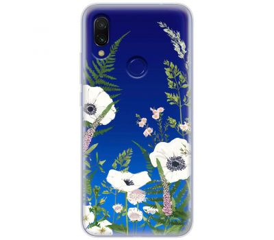 Чохол для Xiaomi Redmi 7 Mixcase квіти білі квіти лісові трави