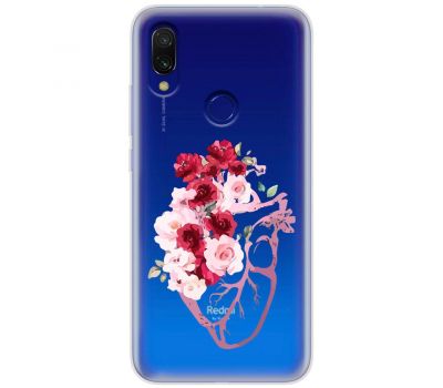 Чохол для Xiaomi Redmi 7 Mixcase квіти серце поросло квітами