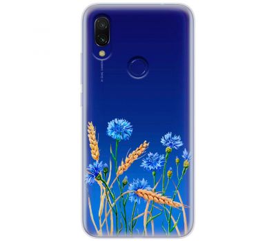 Чохол для Xiaomi Redmi 7 Mixcase квіти волошки в пшениці