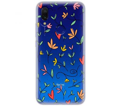 Чохол для Xiaomi Redmi 7 Mixcase квіти квіточки - листочки