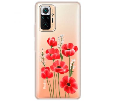 Чохол для Xiaomi Redmi Note 10 Pro Mixcase квіти маки в польових травах