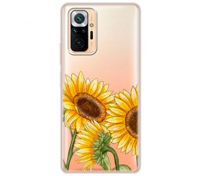 Чохол для Xiaomi Redmi Note 10 Pro Mixcase квіти три соняшники