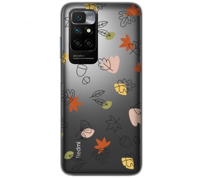 Чохол для Xiaomi Redmi 10 MixCase осінь жолуді листочки