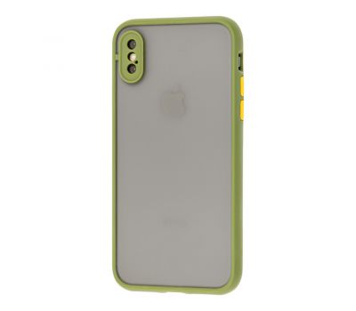 Чохол для iPhone X / Xs LikGus Totu camera protect зелений