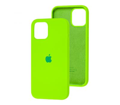Чохол для iPhone 12 mini Silicone Full салатовий / neon green