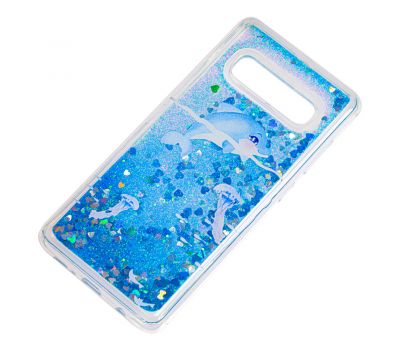Чохол для Samsung Galaxy S10+ (G975) Блиск вода "дельфін синій" 2940056