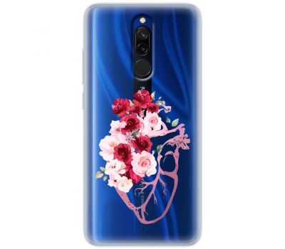 Чохол для Xiaomi Redmi 8 Mixcase квіти серце поросло квітами