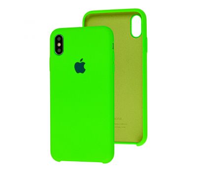 Чохол silicone case для iPhone Xs Max shine green