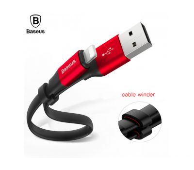 Кабель USB Baseus Lightning Nimble 2.0A 0.23m чорний/червоний