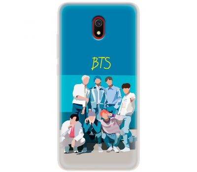 Чохол для Xiaomi Redmi 8A MixCase BTS на блакитному