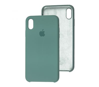 Чохол silicone case для iPhone Xs Max pine needle green
