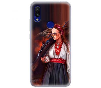 Чохол для Xiaomi Redmi 7 MixCase патріотичні українка з автоматом