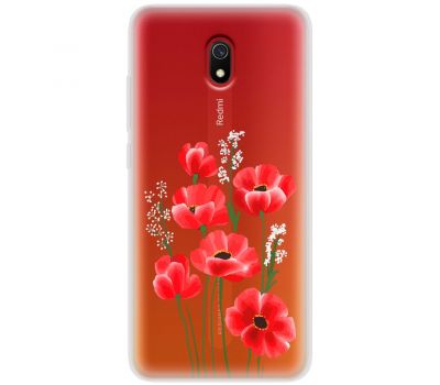 Чохол для Xiaomi Redmi 8A Mixcase квіти маки в польових травах