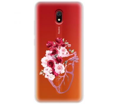 Чохол для Xiaomi Redmi 8A Mixcase квіти серце поросло квітами