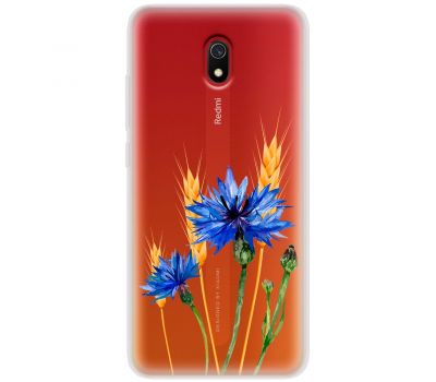 Чохол для Xiaomi Redmi 8A Mixcase квіти волошки в колосках