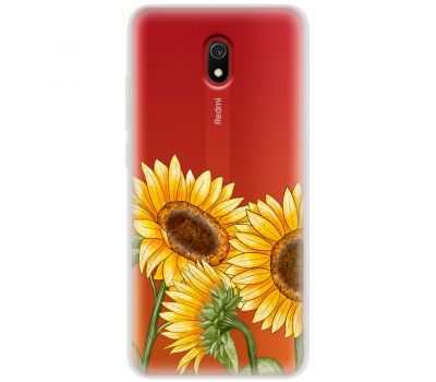 Чохол для Xiaomi Redmi 8A Mixcase квіти три соняшники