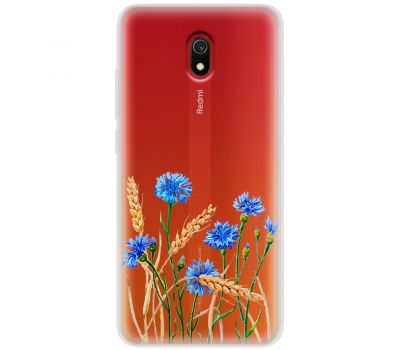 Чохол для Xiaomi Redmi 8A Mixcase квіти волошки в пшениці