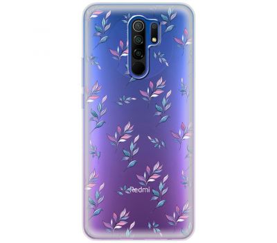 Чохол для Xiaomi Redmi 9 Mixcase квіти патерн гілки з градієнтом