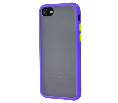 Чохол LikGus Maxshield для iPhone 6 / 7 / 8 матовий фіолетовий / салатовий