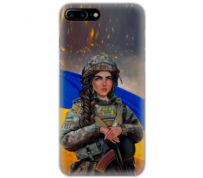 Чохол для iPhone 7 Plus / 8 Plus MixCase патріотичні дівчина воин