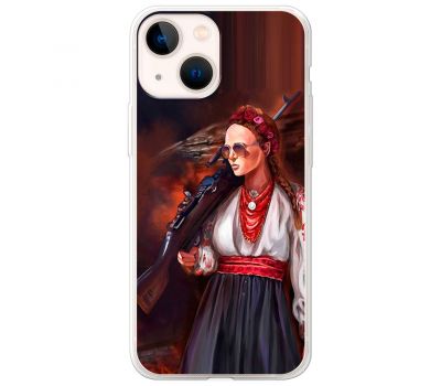 Чохол для iPhone 13 MixCase патріотичні українка з автоматом