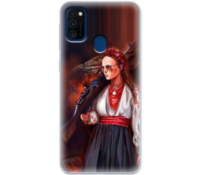 Чохол для Samsung Galaxy M21 / M30s MixCase патріотичні українка з автоматом