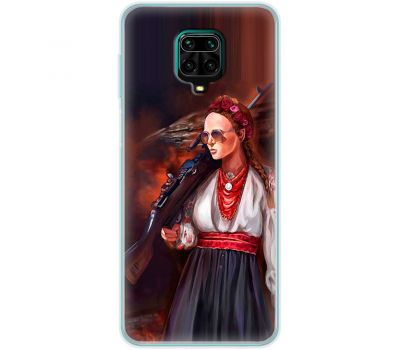 Чохол для Xiaomi Redmi Note 9S / 9 Pro MixCase патріотичні українка з автоматом