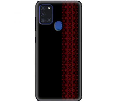 Чохол для Samsung Galaxy A21S (A217) MixCase патріотичні червоний колір вишиванки