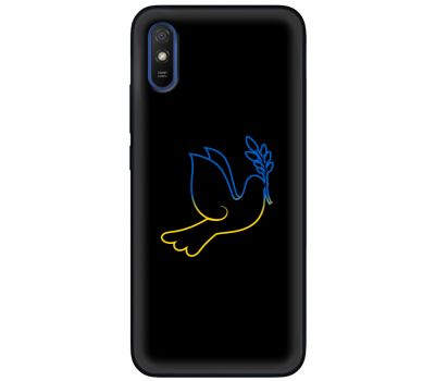 Чохол для Xiaomi Redmi 9A MixCase патріотичні блакитно-жовтий голуб