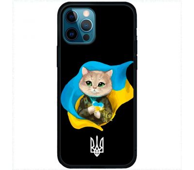 Чохол для iPhone 12 Pro MixCase патріотичні котик зелені очі