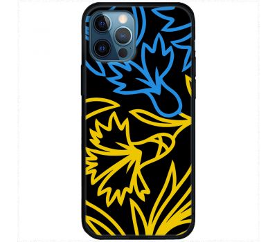 Чохол для iPhone 14 Pro Max MixCase патріотичні синє-жовта лілія