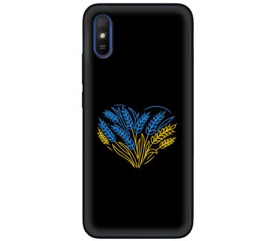 Чохол для Xiaomi Redmi 9A MixCase патріотичні синьо-жовта пшениця