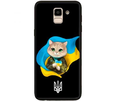 Чохол для Samsung Galaxy J6 2018 (J600) MixCase патріотичні котик зелені очі