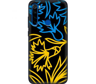 Чохол для Xiaomi Redmi Note 8T MixCase патріотичні синє-жовта лілія