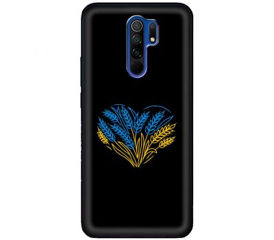 Чохол для Xiaomi Redmi 9 MixCase патріотичні синьо-жовта пшениця