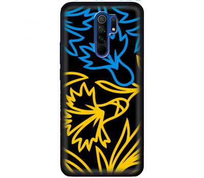 Чохол для Xiaomi Redmi 9 MixCase патріотичні синє-жовта лілія