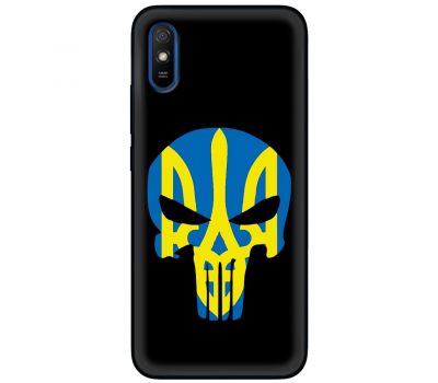 Чохол для Xiaomi Redmi 9A MixCase патріотичні жовто-блакитний череп